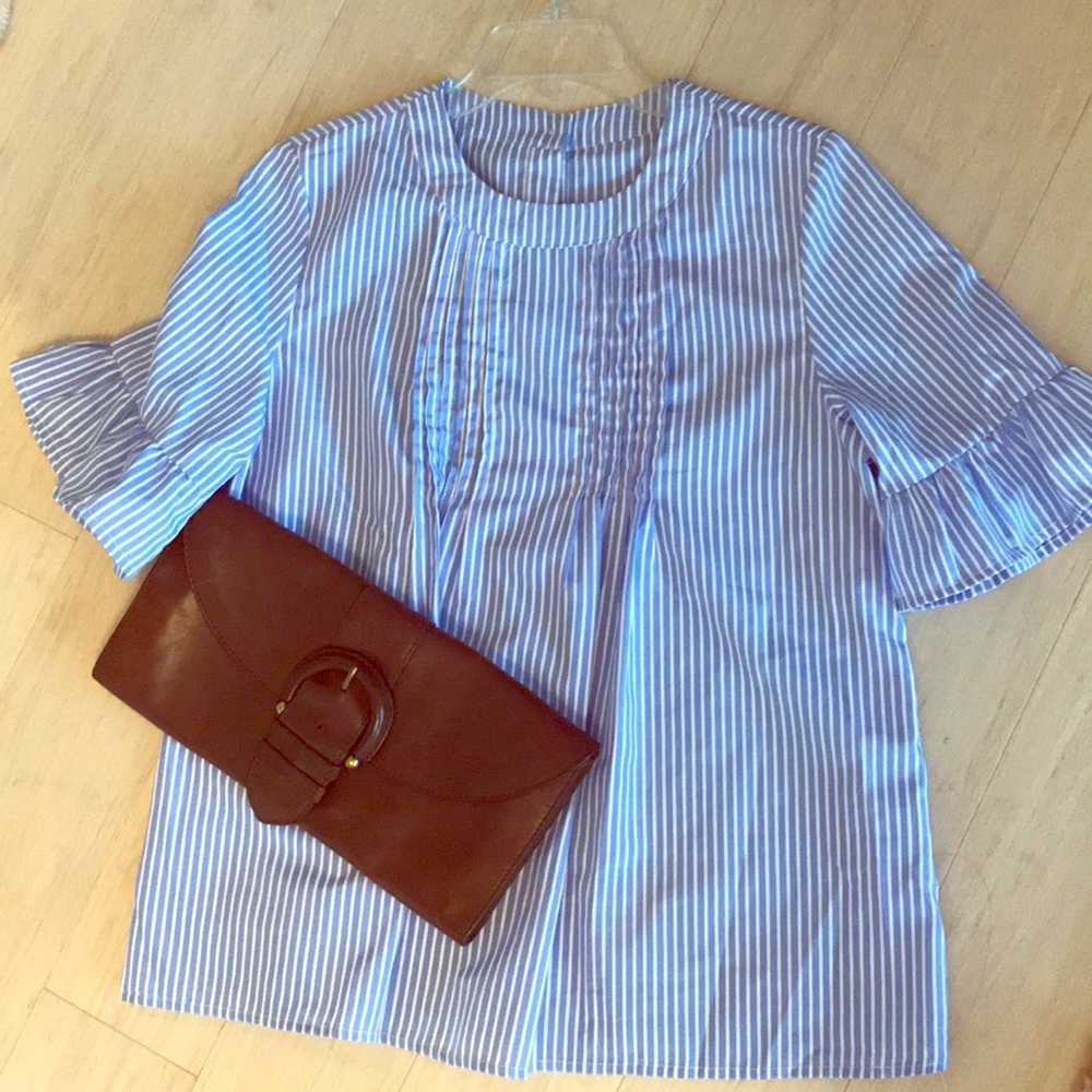 Banana republic envelop clutch brown